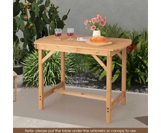 Promotions Lauko valgomojo stalas, eglės mediena, 99x61x76 cm, natūralus