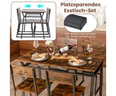 Promotions Valgomojo stalo komplektas, 5 dalių, 110x70x75 cm, Rūsti ruda