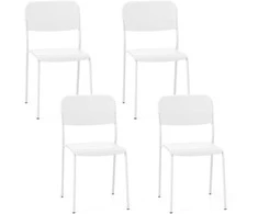 Promotions Valgomojo kėdžių rinkinys, 4 vnt., 48,3x44,5x81,3 cm, baltos spalvos