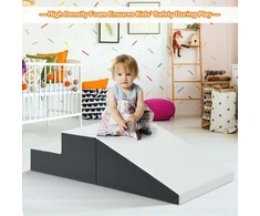Promotions Vaikiškas laipiojimo ir čiuožimo žaidimų rinkinys patalpoms, 49,5x49,5x25,4 cm ir 50,8x49,5x24,1 cm, baltas