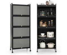 Promotions Virtuvės kepėjo lentyna, 59,7x31,8x153,7 cm, juoda