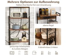 Promotions Virtuvės lentyna, 59x34x136 cm, Ruda