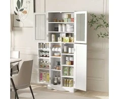 Promotions Virtuvės sandėliavimo spintelė, 60x31x161 cm, balta