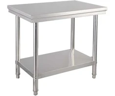 Promotions Virtuvės stalas, 92x61x90 cm, Nerūdijančio plieno