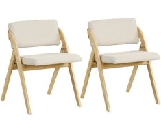 Promotions Sulankstomos virtuvės valgomojo kėdės, 53.3x55.9x76.2 cm, natūrali smėlio spalva