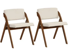 Promotions Sulankstoma virtuvės valgomojo kėdė, 53.3x55.9x76.2 cm, riešutmedžio, smėlio spalvos