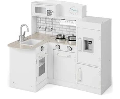 Promotions Vaikų kampelio virtuvėlės žaidimų rinkinys, 64.8x59.7x85.1 cm, baltas