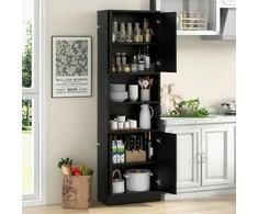 Promotions Virtuvės sandėliavimo spintelė, 55.9x30.5x190.5 cm, juoda