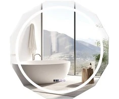 Promotions Vonios veidrodis, LED, 76x76x3,5 cm, sidabrinis