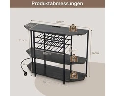 Promotions Vyno stovas, 120x40x92 cm, Rudas