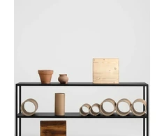 Customform Gėlių vazonas, Palmus, 100x35 cm, Juoda