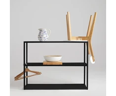 Customform Gėlių vazonas, Palmus, 100x35x35 cm, Juodas
