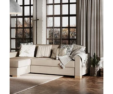 Customform Kampinė Sofa-Lova, STABLE, 95x232 cm, Bežinė