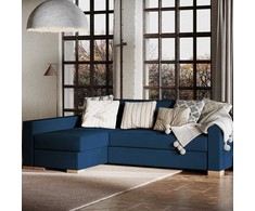 Customform Kampinė Sofa-Lova, STABLE L, 95x232 cm, Spanguolių Mėlyna