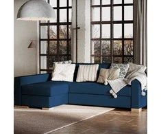 Customform Kampinė Sofa-Lova, STABLE L, 95x232 cm, Spanguolių Mėlyna