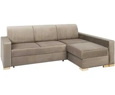 Customform Kampinė Sofa-Lovalaukė, STABLE R, 0.95x2.32 m, Bežinė