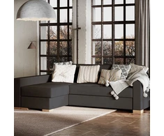 Customform Kampinė Sofa-Lovalaukė, STABLE, 95x232 cm, Pilka Gelsvai Violetinė