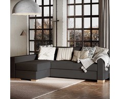 Customform Kampinė Sofa-Lovalaukė, STABLE, 95x232 cm, Pilka Gelsvai Violetinė