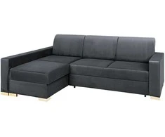 Customform Kampinė Sofa-Lovalaukė, STABLE, 95x232 cm, Pilka Gelsvai Violetinė