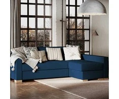 Customform Kampinė Sofa-Lovalaukė, STABLE R, 95x232 cm, Spanguolių Mėlyna