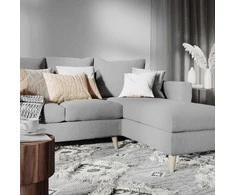 Customform Kampinė sofa, LOVER R, 0.9x1.89 m, Pilka