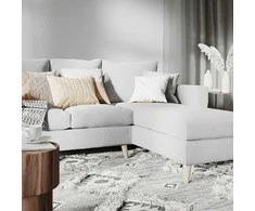 Customform Kampinė sofa, LOVER R, 0.9x1.89 m, Pilka
