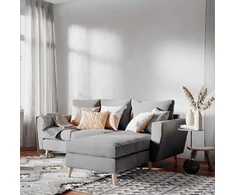 Customform Kampinė sofa, LOVER R, 0.9x1.89 m, Pilka