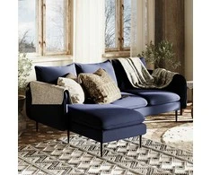 Customform Kampinė Sofa, POSH L JUODA, 89x210 cm, Juoda