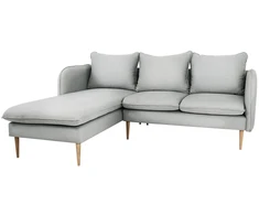 Customform Kampinė sofa, POSH L WOOD, 0.89x2.1x0.9 m, Platininė pilka