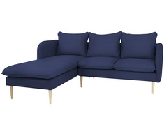 Customform Kampinė Sofa, POSH L WOOD, 0.89x2.1x0.9 m, Rašalinė