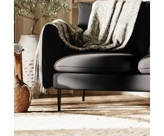 Customform Kampinė sofa, POSH P Juodas, 89x210x90 cm, Pilka