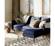 Customform Kampinė sofa, POSH P Juodas, 89x210 cm, Juoda