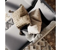 Customform Kampinė sofa, POSH P Juodas, 89x210 cm, Platinos Pilka