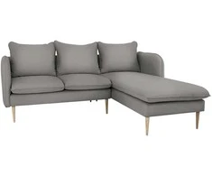Customform Kampinė sofa, POSH P WOOD, 0.89x2.1x0.9 m, Pilka