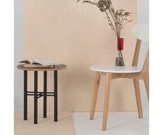 Customform Kavos stalas, WALT WOOD 80, 80x80x45 cm, Juoda