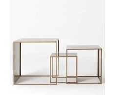 Customform Kavos staliukai, 2WALL TRIO METAL, 55x55x55 cm, Auksas