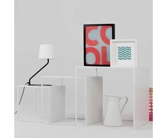 Customform Kavos staliukas, 2WALL TRIO METAL, 55x55x55 cm, Baltas