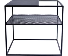 Customform Kavos Staliukas, DARYL METAL 80, 0.8x0.8x0.45 m, Juodas