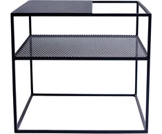 Customform Kavos Staliukas, DARYL METAL 80, 0.8x0.8x0.45 m, Juodas