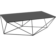 Customform Kavos staliukas, MEMO SOLID WOOD, 100x60 cm, Juoda