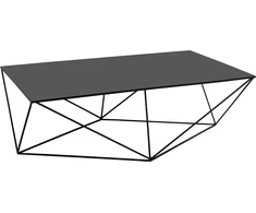 Customform Kavos staliukas, MEMO SOLID WOOD, 100x60 cm, Juoda