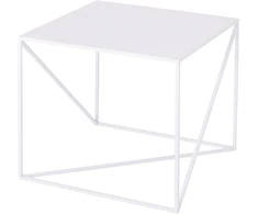 Customform Kavos staliukas, OBROOS METAL 50, 0.5x0.5x0.45 m, Baltas