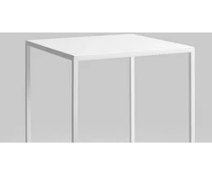Customform Kavos staliukas / Šoninis staliukas, TENSIO METAL 30, 30x60 cm, Balta