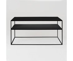 Customform Kavos staliukas, TENSIO 2 AUKŠTO METALAS, 100x60 cm, Juoda