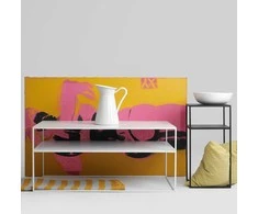 Customform Kavos staliukas, TENSIO 2 AUKŠTŲ METALAS, 60x100 cm, Baltas