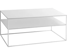 Customform Kavos staliukas, TENSIO 2 AUKŠTŲ METALAS, 60x100 cm, Baltas