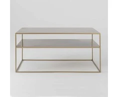 Customform Kavos staliukas, TENSIO 2 AUKŠTŲ METALAS, 100x60 cm, Auksinis