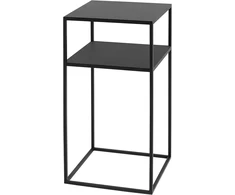 Customform Kavos staliukas, TENSIO 2 AUKŠTŲ METALAS 30, 0.3x0.3x0.6 m, Juoda