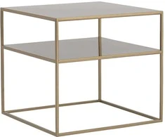 Customform Kavos staliukas, TENSIO 2 AUKŠTŲ METALAS 50, 50x50x45 cm, Auksinis