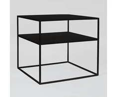Customform Kavos staliukas, TENSIO 2 FLOOR METAL 50, 50x50x45 cm, Juoda
